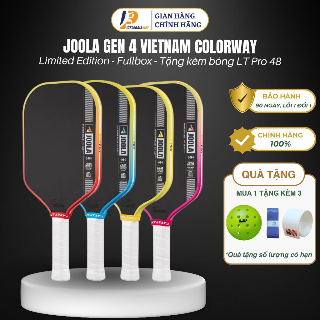 ✅ Vợt Pickleball Joola Pro IV Vietnam Colorway (DTC) - Phiên Bản Vợt Joola Gen 4 Limited Dành Riêng 