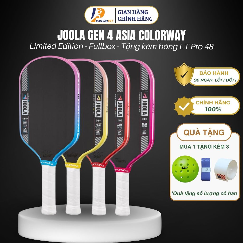 ✅ Vợt Pickleball Joola Pro IV Asia Colorway Chính Hãng - Phiên Bản Vợt Joola Gen 4 Limited Dành Cho 