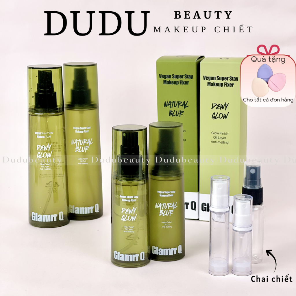Xịt Khóa Nền Glamrr Q Vegan Super Stay Makeup Fixer 130ml