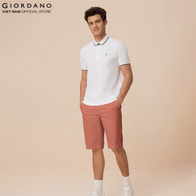 GIORDANO Quần Shorts Kaki Nam Lưng Thun Dây Rút 01103205