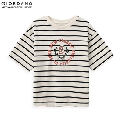 GIORDANO Áo Thun Ngắn Tay Trẻ Em Junior's New Preppy Printed Short Sleeve Tee 3085232