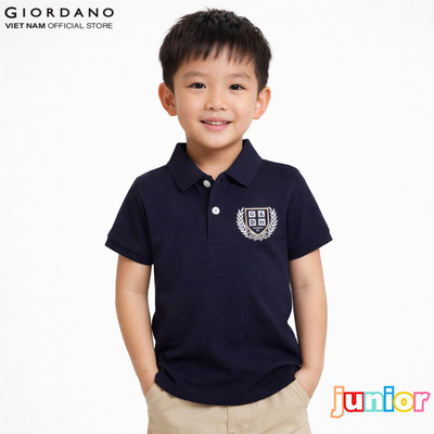 GIORDANO Áo Thun Có Cổ Ngắn Tay Trẻ Em Children's New Preppy Embroidered Polo 3015342