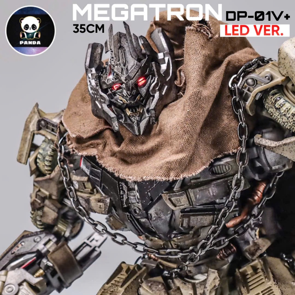 Mô Hình Megatron DP01V+ Battle Damaged 35cm Transformation Robot Biến Hình Có LED
