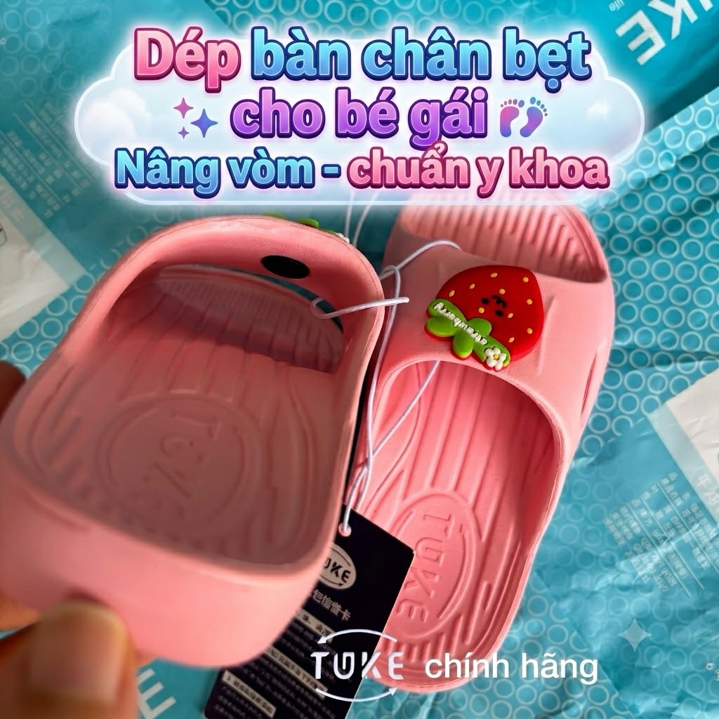 Dép bàn chân bẹt cho bé gái, dép lê nâng vòm chân, dép phòng tránh bàn chân bẹt cho bé gái siêu nhẹ 