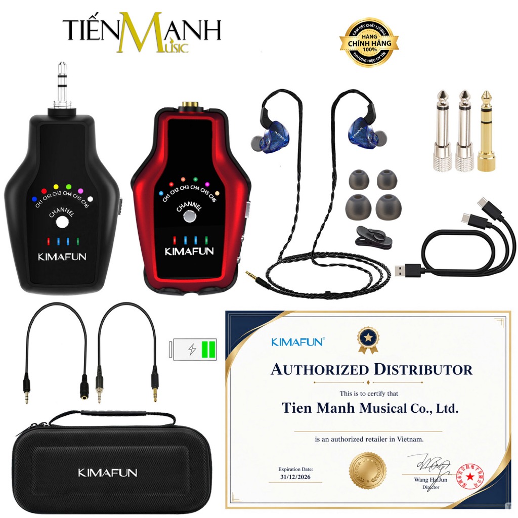 [Chính Hãng] Bộ Thu Phát Tai Nghe Kiểm Âm Không Dây Kimafun KM-G150-3 IEM - Wireless In-Ear Monitori