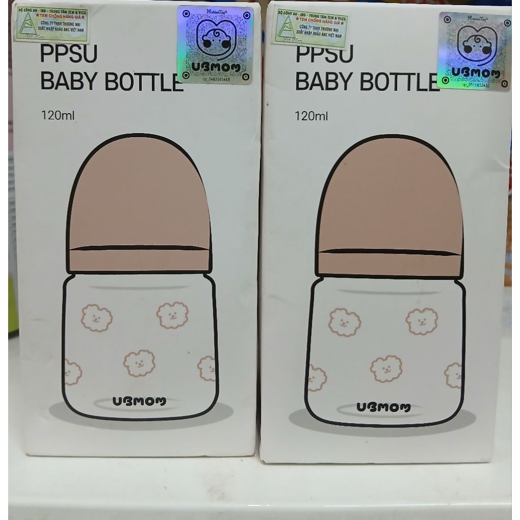 Bình sữa PPSU UBMOM họa tiết 120ml/200ml