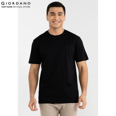 GIORDANO Áo Thun Nam Cổ Tròn Thêu Logo Liquid Touch Tee 01023802