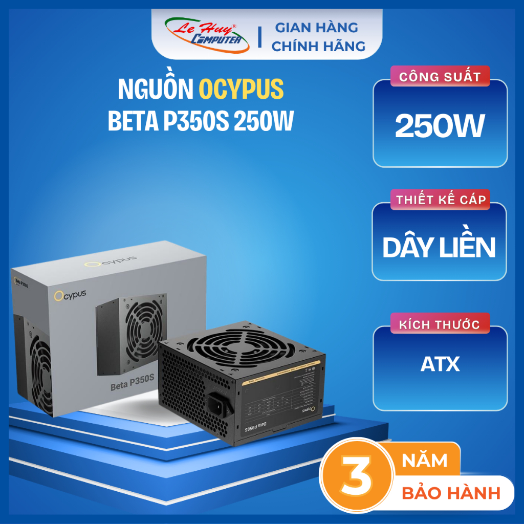 Nguồn Máy Tính Ocypus Beta P350S (Beta-P250S-NDHBK026X-EU)