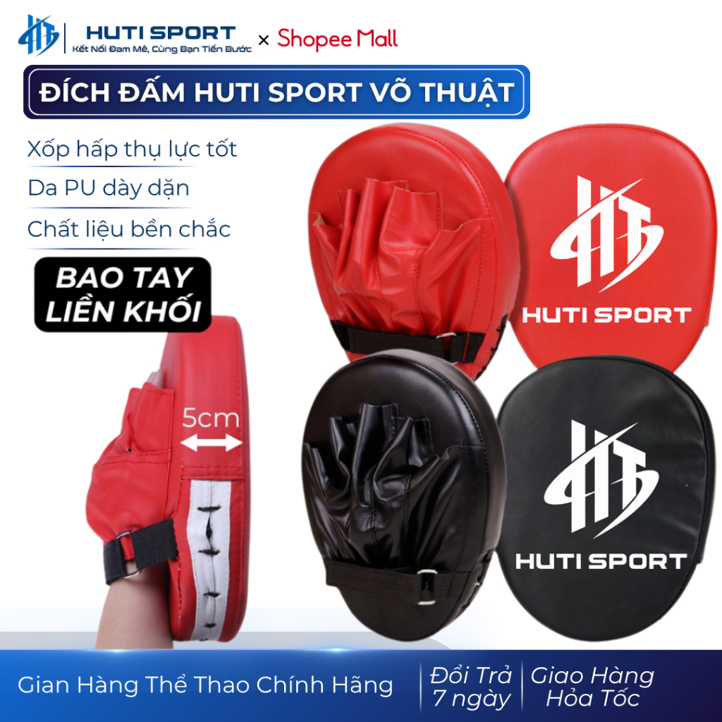 Đích Đấm HUTI SPORT, Đích Đấm Đá Boxing Hỗ Trợ Tập Luyện Võ Thuật Đấm Bốc MMA Muay ( 1 Chiếc )