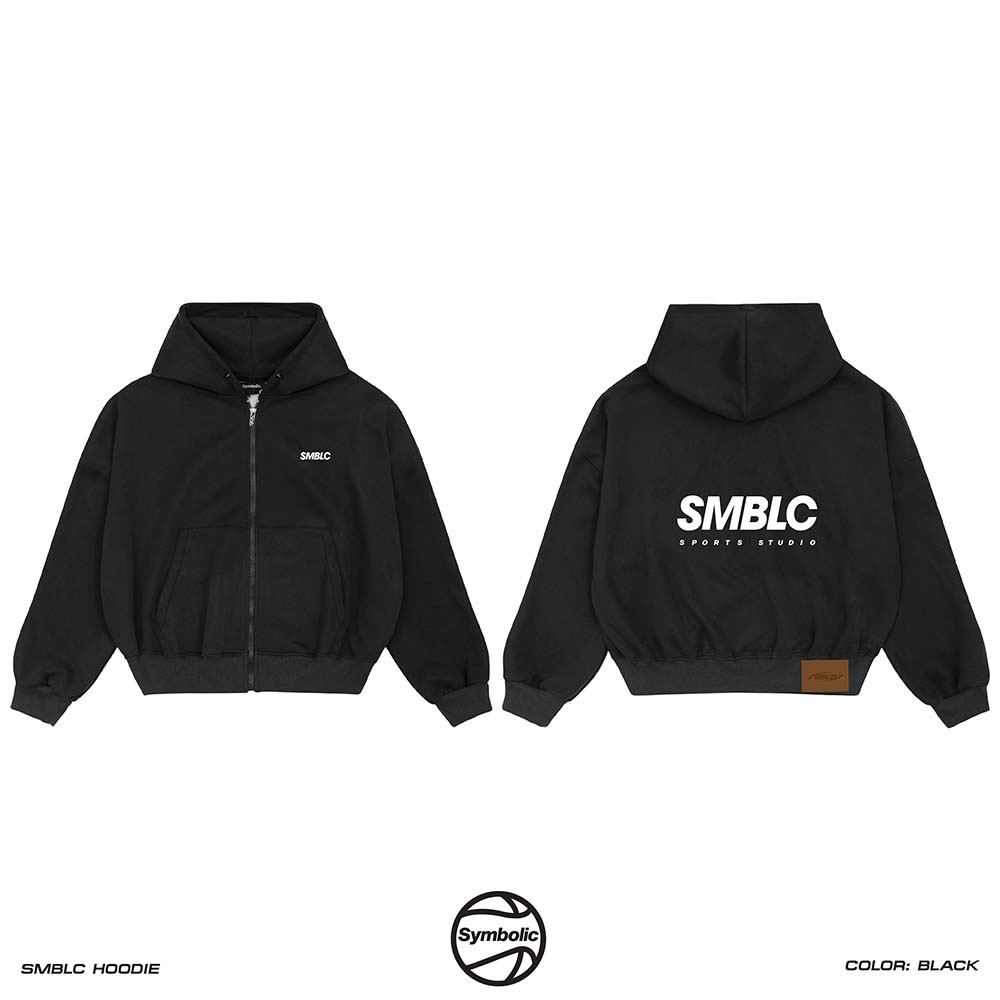Áo Hoodie Zip boxy SMBLC  nỉ chân cua 450GSM Symbolic