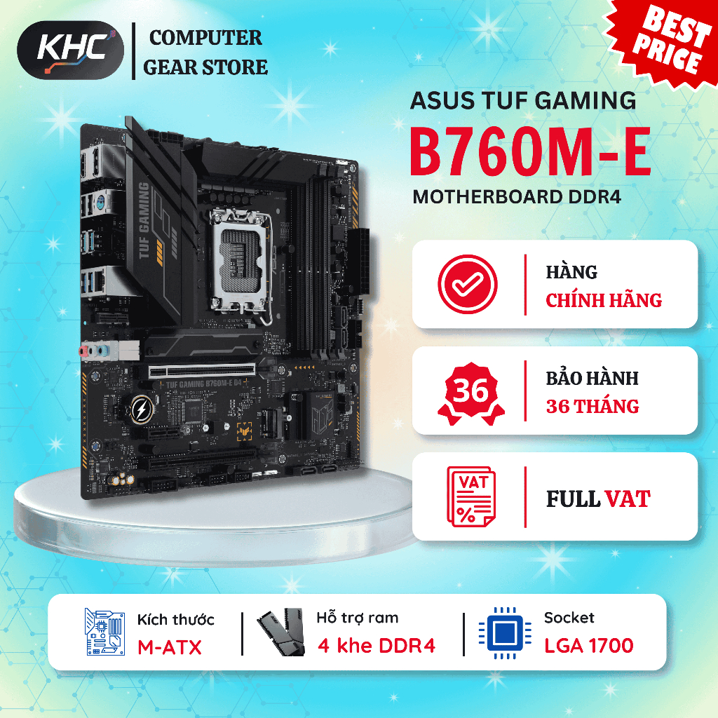 MAINBOARD ASUS TUF B760M E DDR4 (Full VAT)