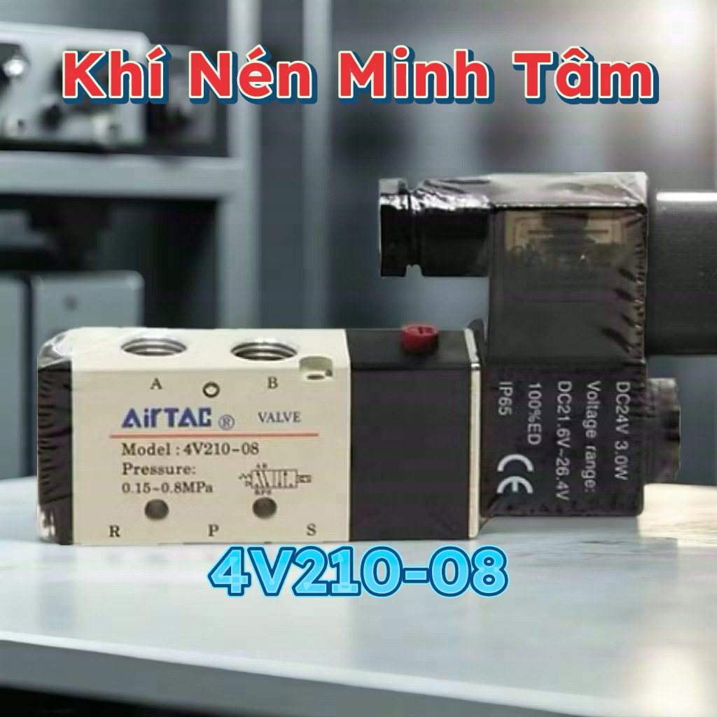 Van điện từ khí nén 4V210-08 AC 220V,DC24V