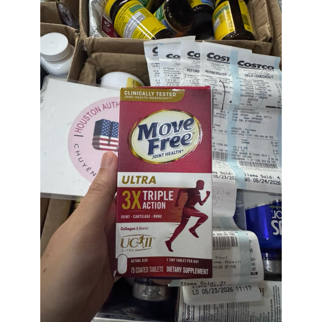[ Date 07/2028 ] viên uống bổ khớp Move Free Ultra 3X Triple Action 75 viên