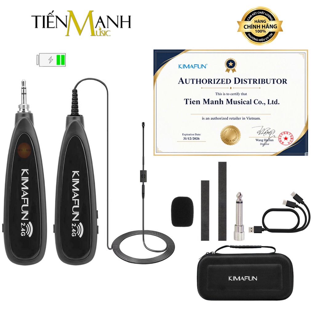 [Chính Hãng] Micro Không Dây Wireless Cho Sáo Trúc, Sáo Flute, Kèn Harmonica Kimafun KM-G150-4 Mic G