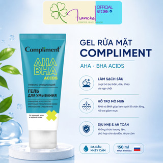 Gel Rửa Mặt Compliment AHA BHA Làm Sạch Sâu Phù Hợp Da Dầu, Nhạy Cảm 150ml