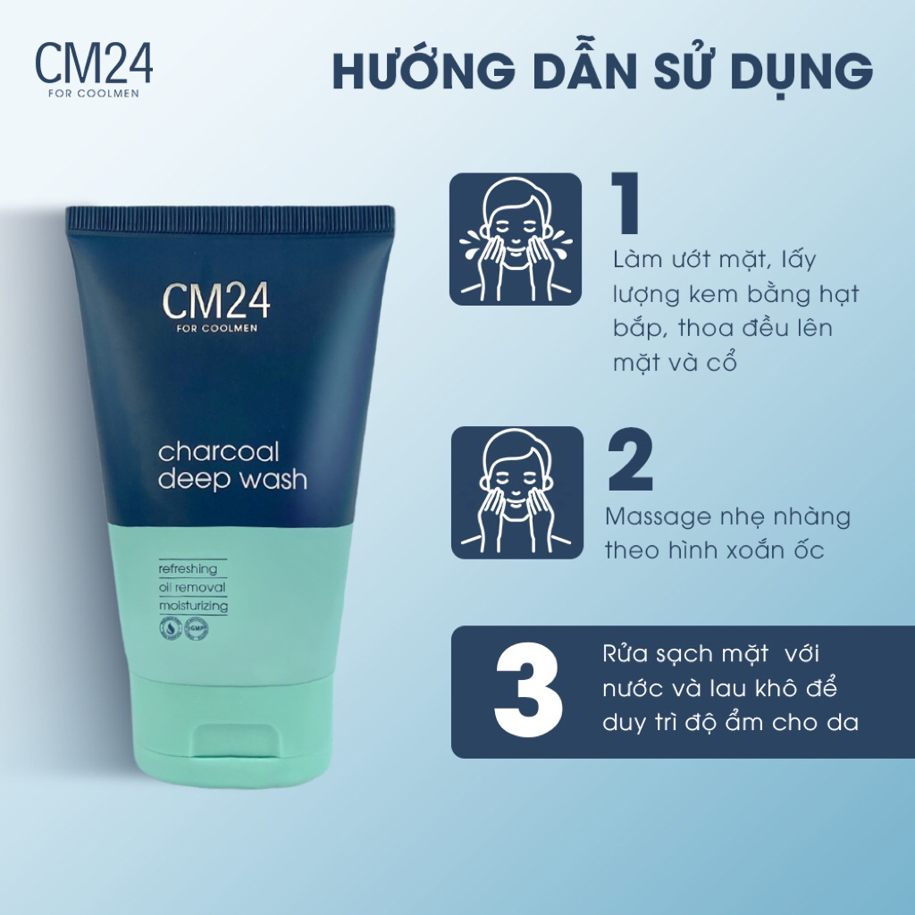 Sữa rửa mặt cho nam sạch sâu CM24 100g