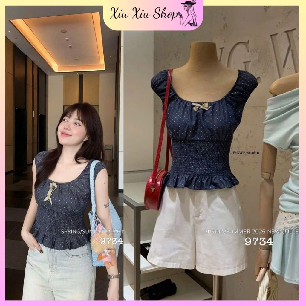 ÁO PHÔNG CHẤM BI GIẢ BÒ NỮ FORM RỘNG - ÁO THUN NỮ THỜI TRANG PHỐI CHẤM BI GIẢ JEAN, TRẺ TRUNG, DỄ PHỐI ĐỒ, CHẤT MỀM MÁT
