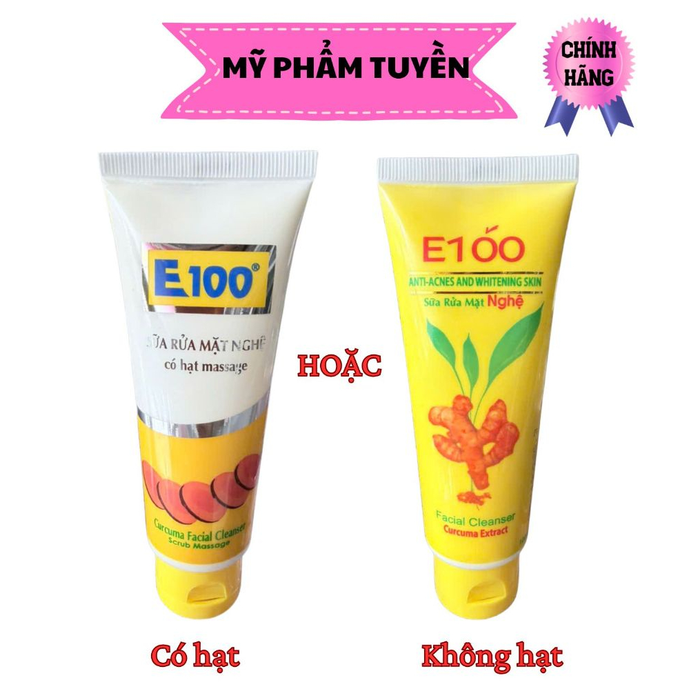 Sữa rửa mặt E100 nghệ sạch mụn 100g