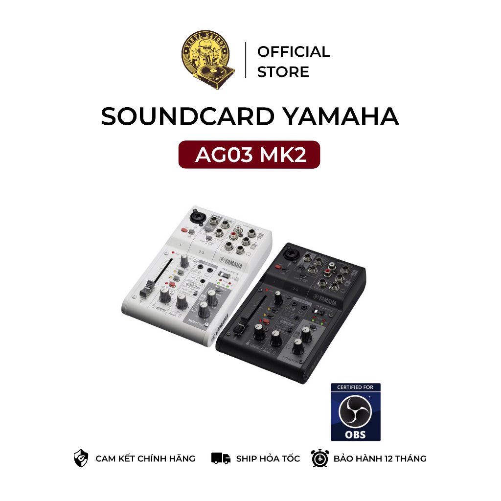 Soundcard thu âm Yamaha AG03 MK2 | Bảo hành 12 tháng
