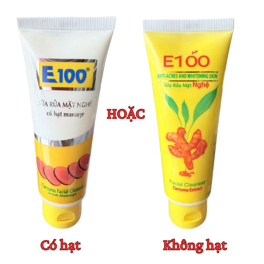Sữa rửa mặt nghệ E100 với Vitamin E 100g