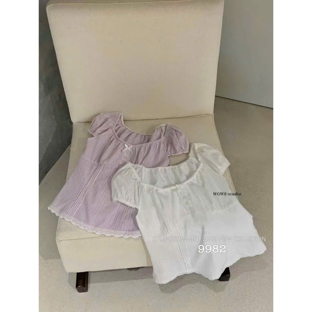 ÁO THÔ CỔ U 3 CÚC 9982 NỮ THỜI TRANG - ÁO KIỂU NỮ CỔ U PHỐI 3 CÚC, CHẤT THÔ MỀM MÁT, FORM ĐẸP, DỄ PHỐI ĐỒ | BigBuy360 - bigbuy360.vn
