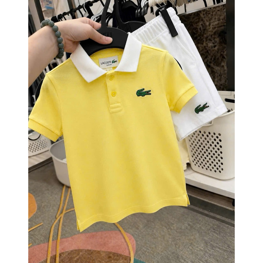(SANSAN )  Áo polo cotton+quần lại mềm