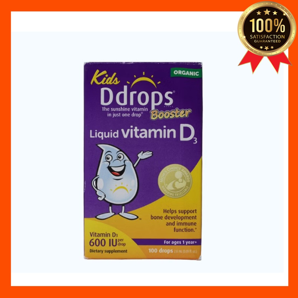 Vitamin D3 Ddrop Kids Hỗ Trợ Hấp Thu Calci Cho Trẻ Từ 1 Tuổi (Chai 2.8ml)