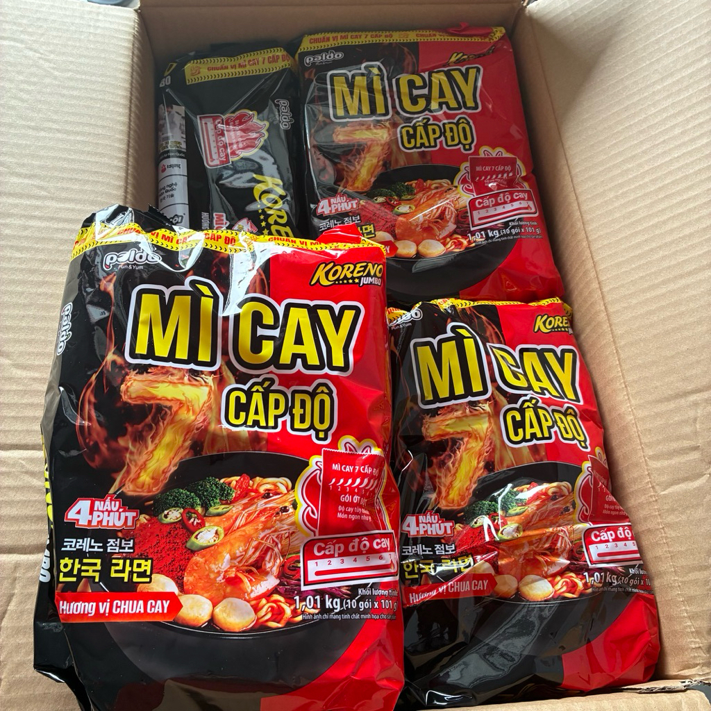 [ Combo 10 gói] Mì Cay Koreno Jumbo mì cay 7 cấp độ vị Chua Cay