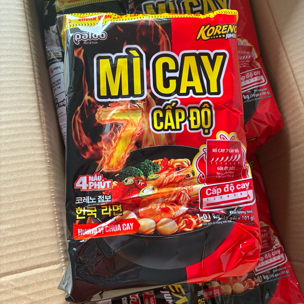 [Combo 10 Gói Chua Cay] Mì Cay Koreno Jumbo 7 cấp độ