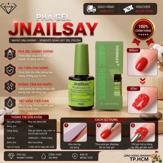 Phá Gel Jnailsay Phá Gel Nhanh Chóng Không Gây Nóng Móng 15ml Nails Diamond