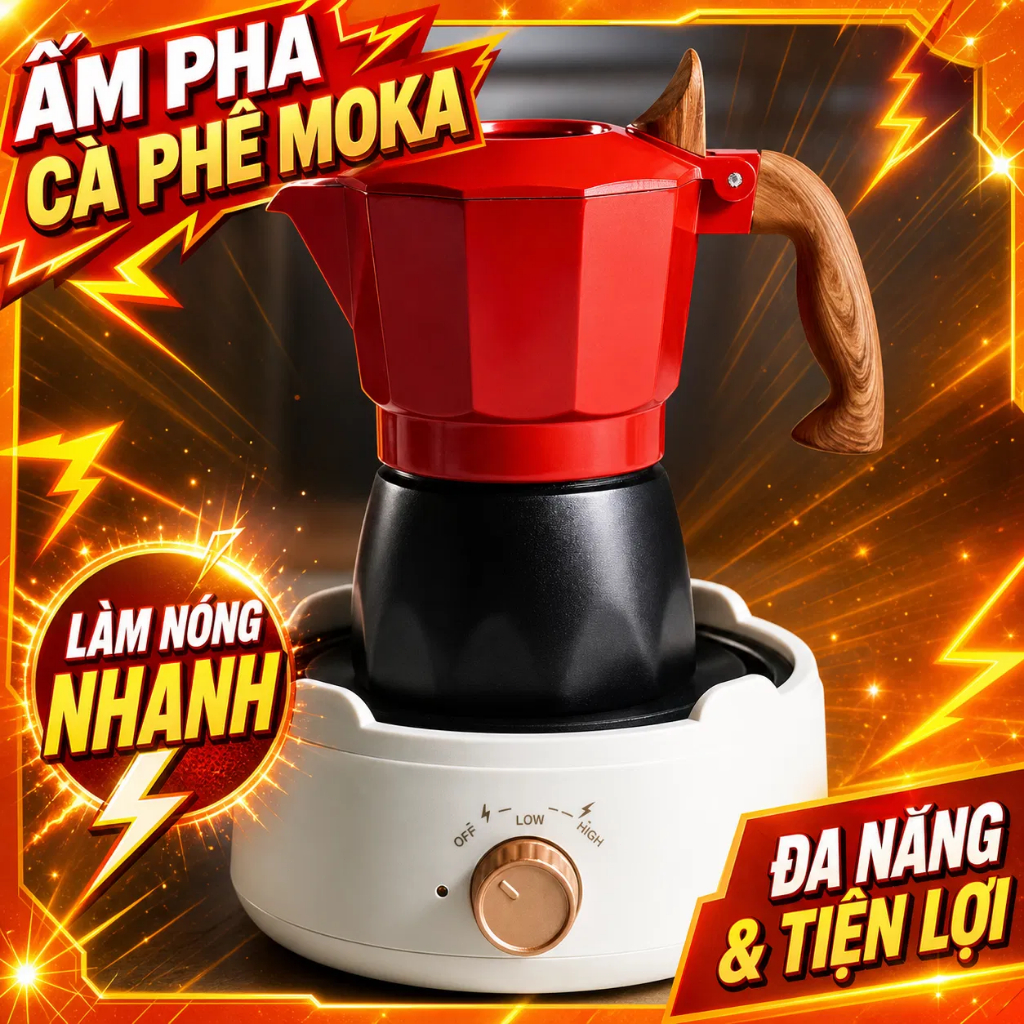Bộ Ấm Pha Coffee Moka pot Espresso Ấm pha cà phê Moka