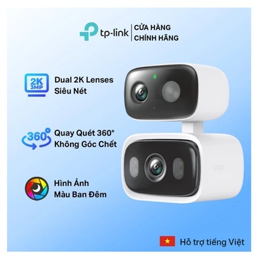 Camera An Ninh Trong Nhà/Ngoài Trời TP-Link Tapo C246D | Chất Lượng 2K Camera Quay Quét 2 Ống Kính