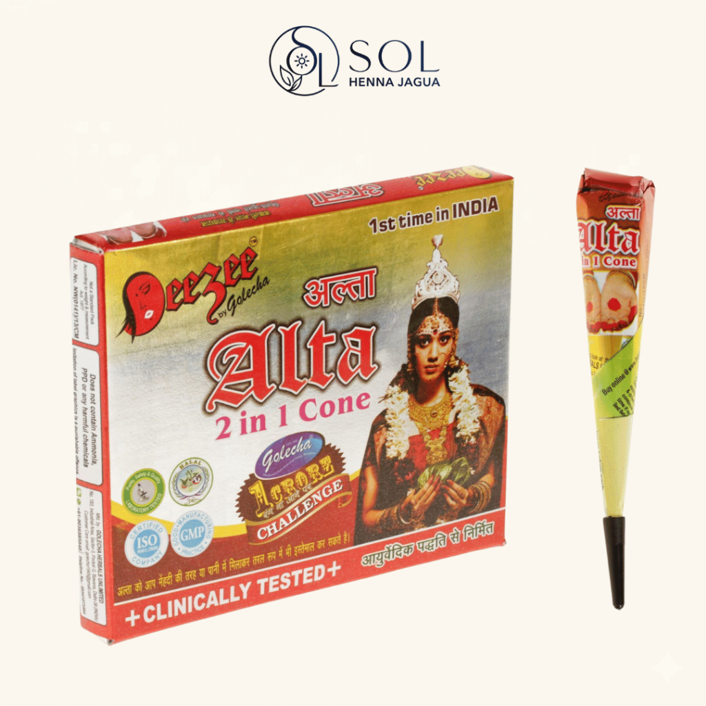 Mực Vẽ Henna GOLECHA Alta Màu Đỏ Hồng Chính Hãng Ấn Độ – Henna Cone Vẽ Mehendi, Body Art