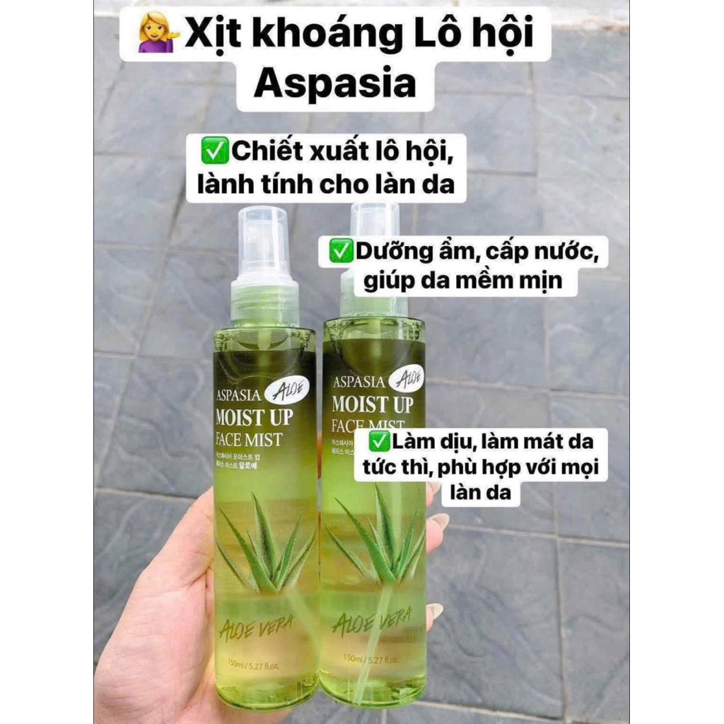 XỊT KHOÁNG NHA ĐAM ASPASIA - Cấp ẩm siêu thích🌱