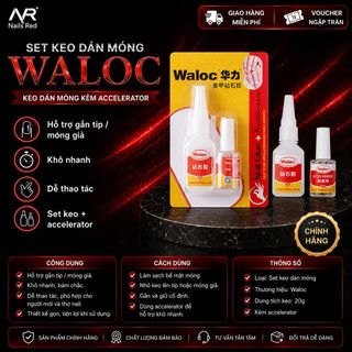 Keo Dán Móng Waloc Keo Đa Năng Bê Tông Gắn Charm Đá - Nails Red