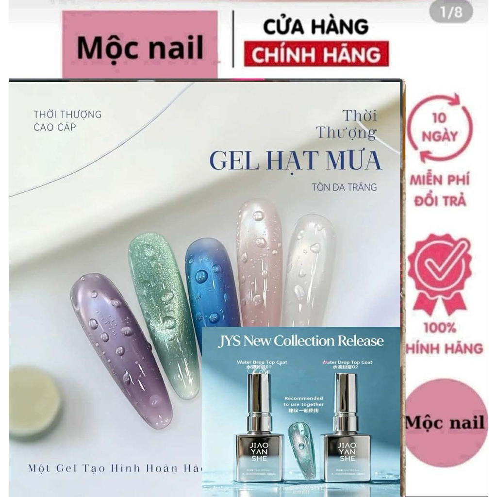Top giọt nườc jiao yanshi gel tạo giọt suong trang trí ( combo 2 chai top 1 & 2)