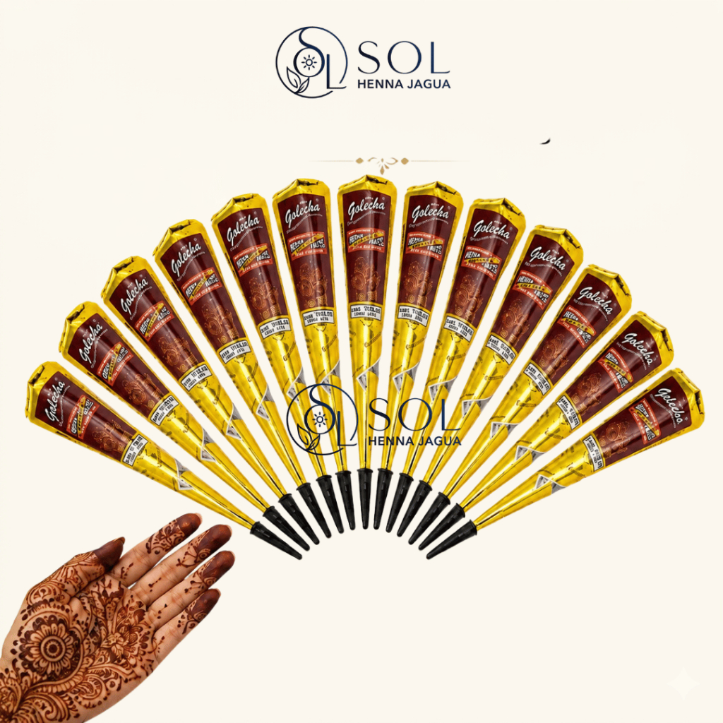 Mực Vẽ Henna GOLECHA Maroon (Đỏ Nâu) Chính Hãng Ấn Độ – Henna Cone Vẽ Mehendi, Body Art, Lưu Màu Đẹp