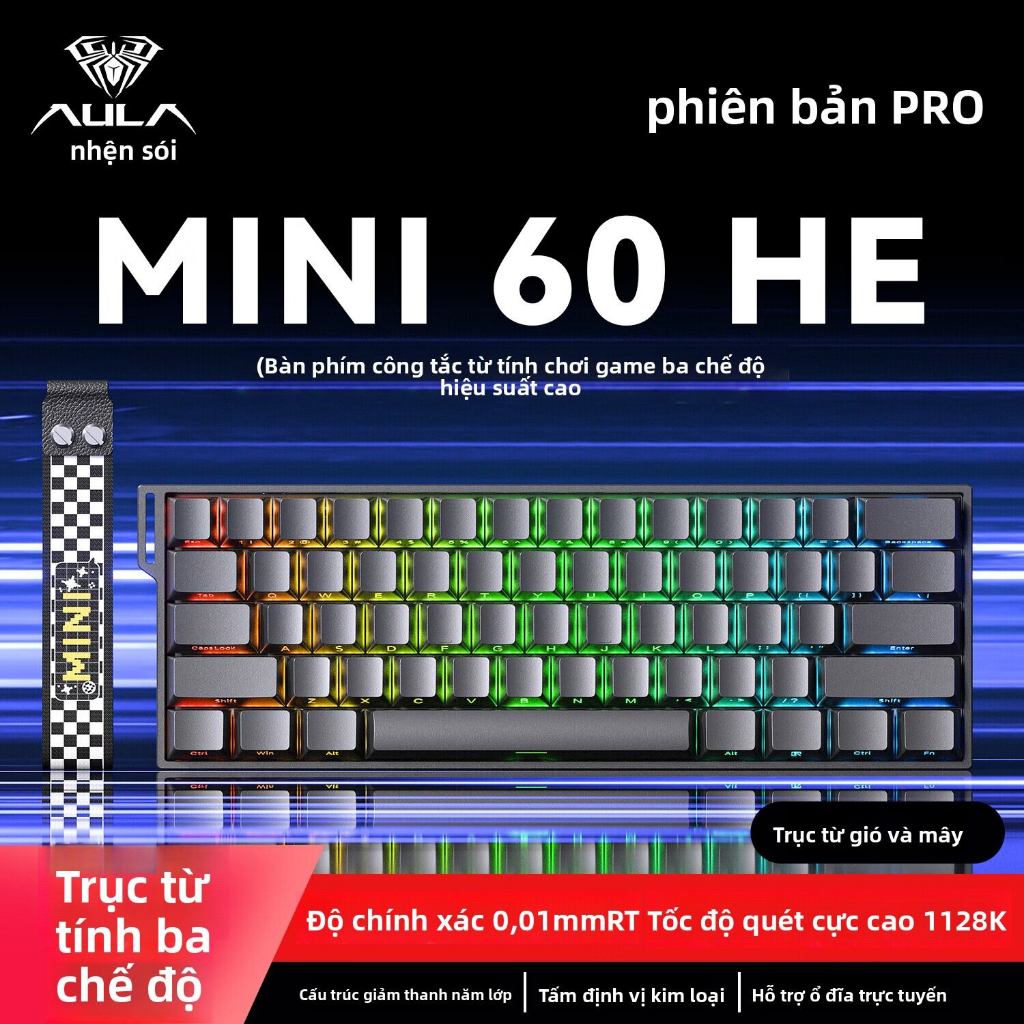 {HỎA TỐC} Bàn phím gaming Aula Mini60 HE Pro có Led - 3 Modes - 8K Polling Rates | BigBuy360 - bigbuy360.vn