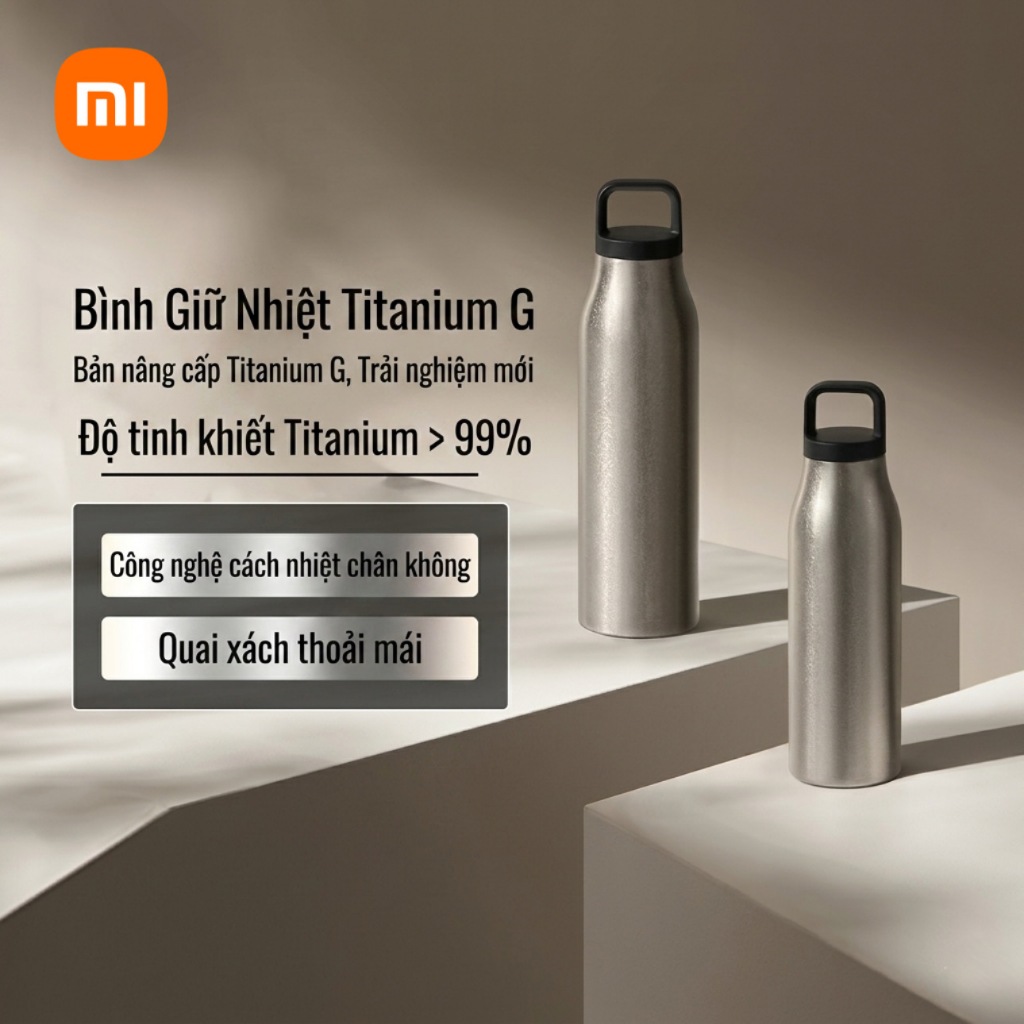 Bình Giữ Nhiệt Xiaomi Mijia Pure Titanium CUP G 450ml – Titan Nguyên Chất | BigBuy360 - bigbuy360.vn