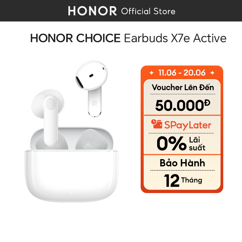 Tai Nghe Bluetooth Honor Choice Earbuds X7e Active | Thời lượng pin lên đến 38 giờ | Kháng bụi và nước IP54