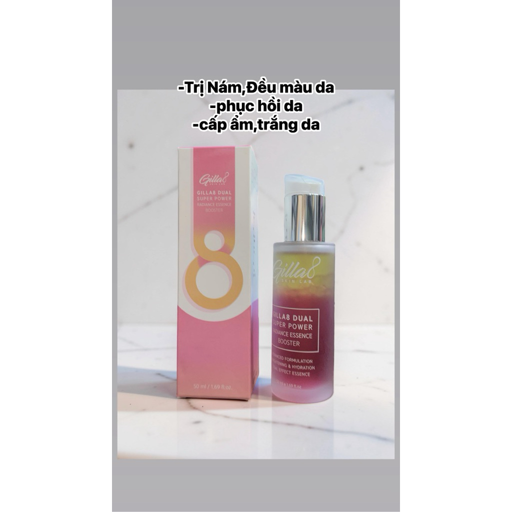 Serum Thuần Chay Gilla8 Hỗ Trợ Trị Nám,Phục Hồi,Trắng da[ HỘP MÓP NHẸ]