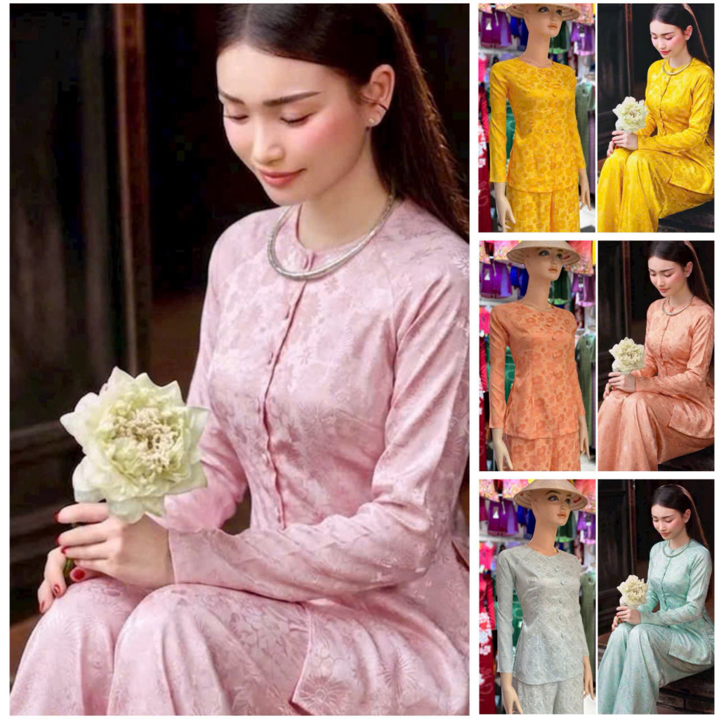 BỘ BÀ BA BÔNG LỤA MANGO # THỜI TRANG NỮ # BỘ QUẦN ÁO TRUYỀN THỐNG