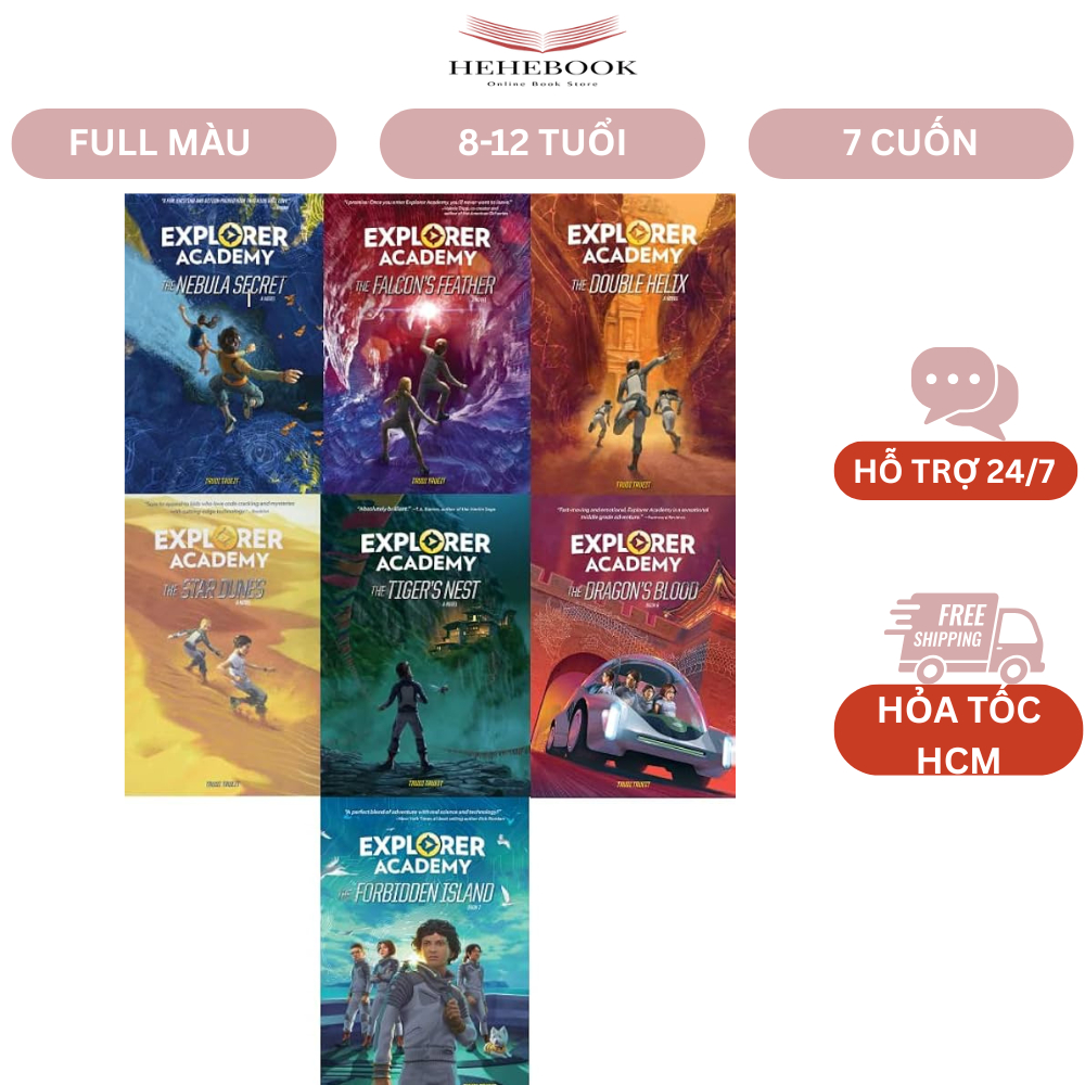 Truyện nổi tiếng -  National Geographic Explorer Academy 7 Books, học viện viễn thám FULL COLOR