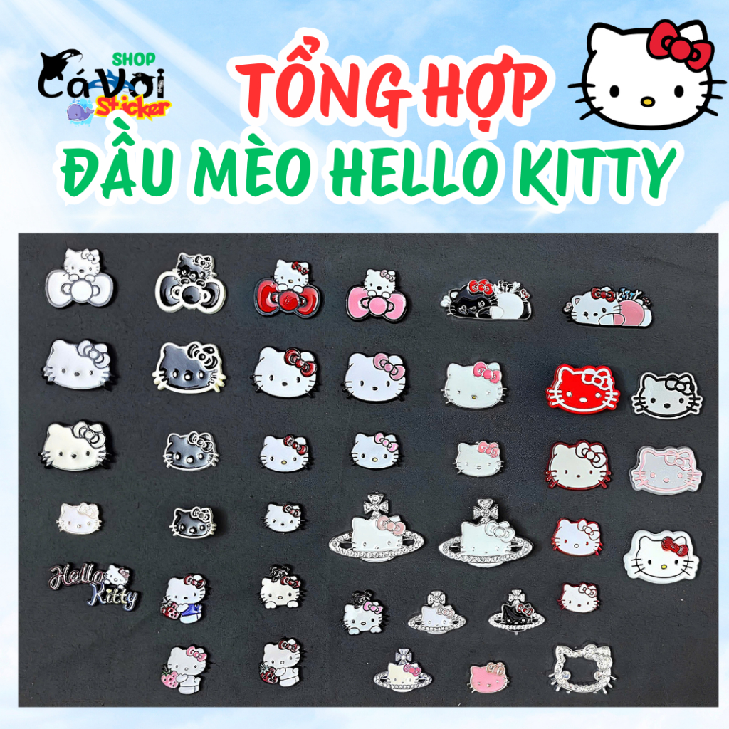 BÁN LẺ : TỔNG HỢP 39 CHARM ĐẦU MÈO HELLO KITTY SIÊU CUTE DỄ THƯƠNG NHIỀU KÍCH THƯỚC