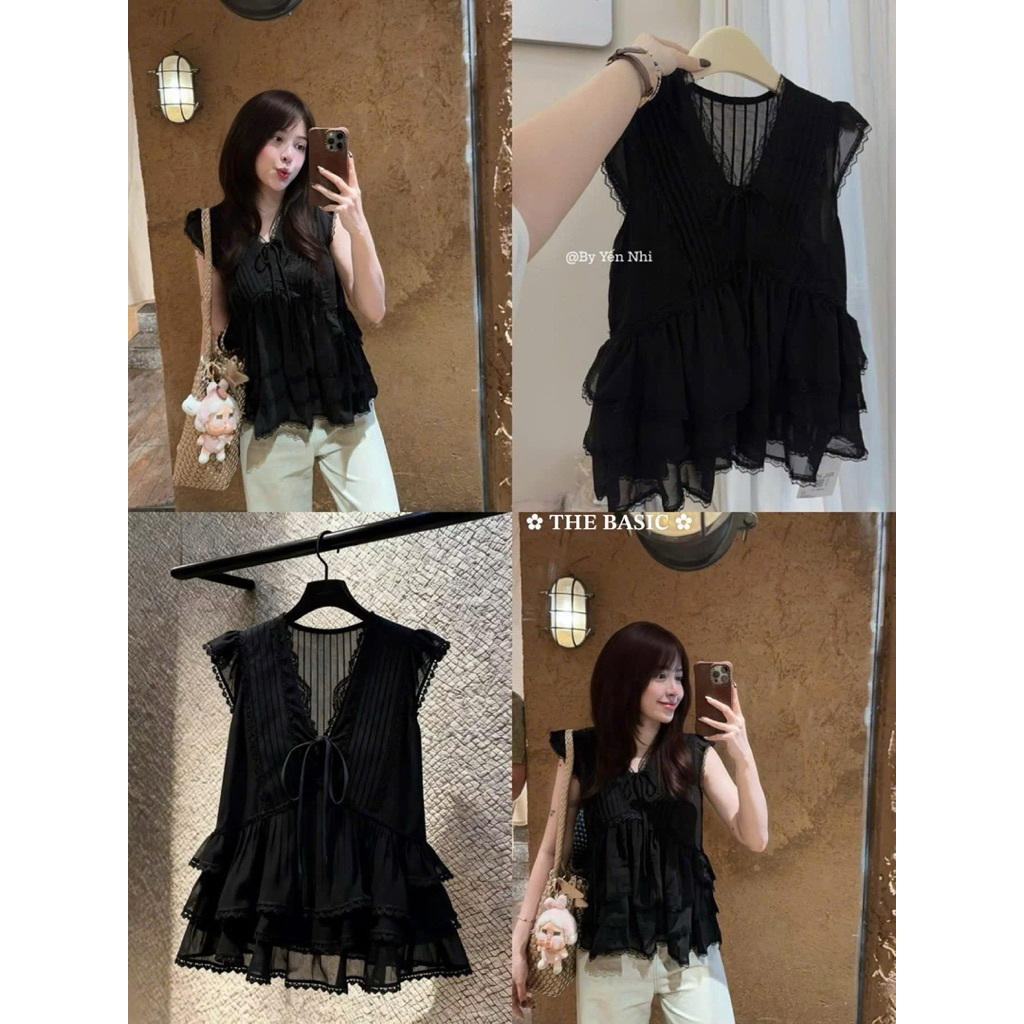 SẴN HOẢ TỐC  ao voan tang den Set tập w xanh dương pickelball ba lỗ nữ thấm hút tốt năng động