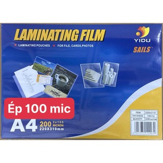 Giấy Ép Plastic Khổ A4 Các Định Lượng