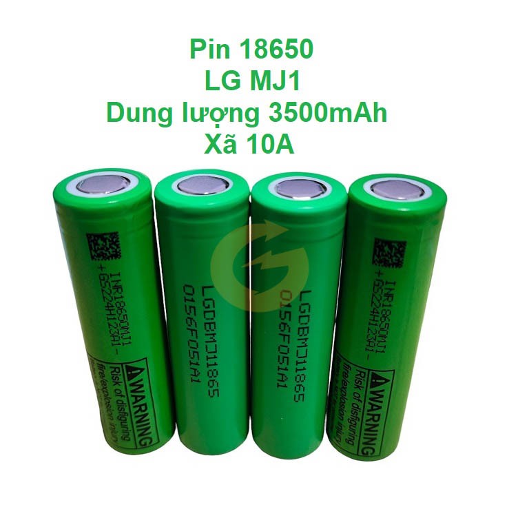 [P29] Pin sạc 18650 LG MJ1 3500mAh xã 10A Liên tục, 20A tức thời