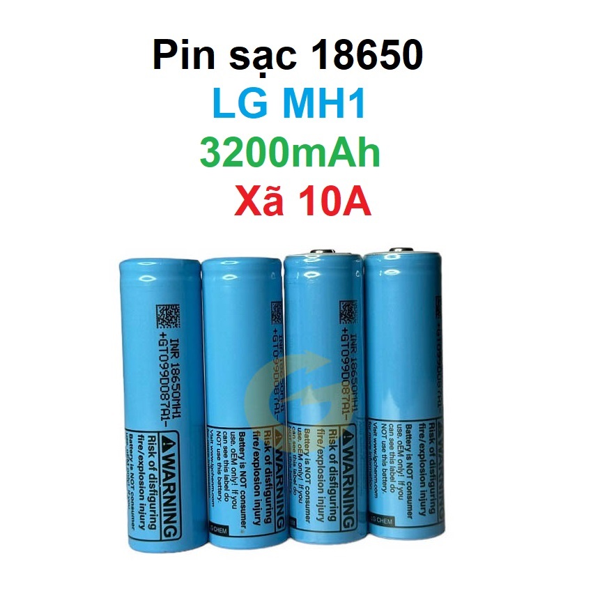 [P30] Pin sạc 18650 LG MH1 3200mAh xả 10A hàng mới nguyên seal