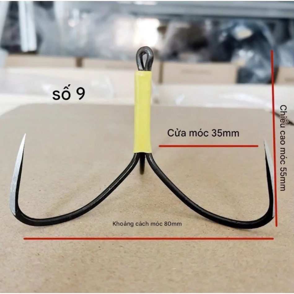 Lưỡi Câu 3 Tiêu - Móc Câu 3 Tiêu Dành Cho Cần Lure