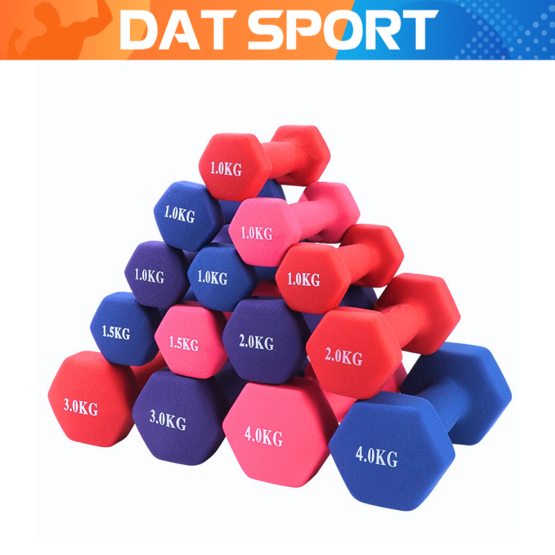 Tạ Tay Bọc Cao Su Loại 1kg - 5kg  ,  Tập Gym , Thể Thao Tại Nhà , Phòng Tập
